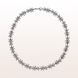 Necklace  "Ameisen" (engl.: ants) by designer Peter Kogler of black rhodium-plated 18kt white gold