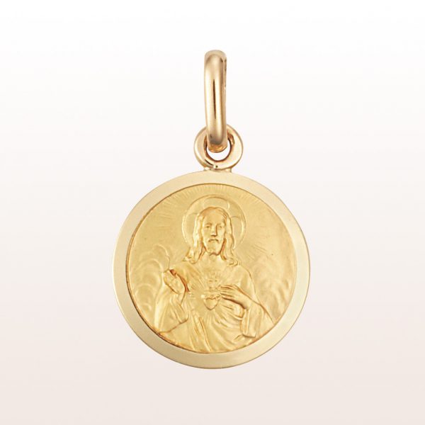 Pendant with 18kt yellow gold Christ