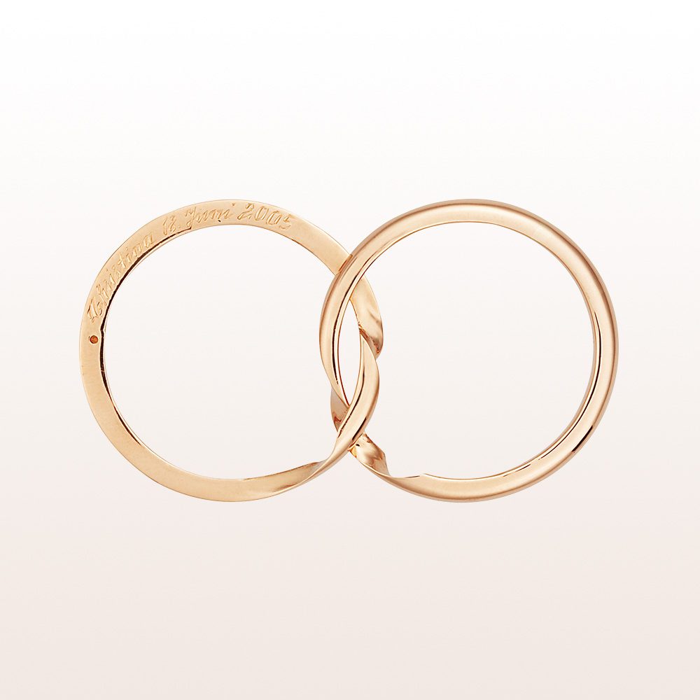 Devisible wedding ring in 18kt yellow gold
