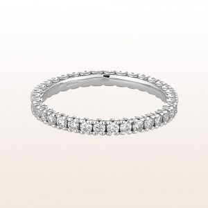 Eternityring with brilliants 0,69ct in 18kt white gold