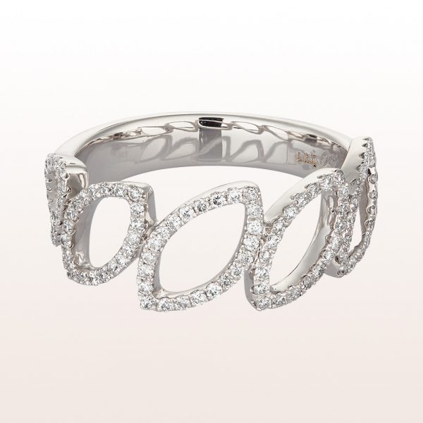 Ring with brilliants 0,48ct in 18kt white gold