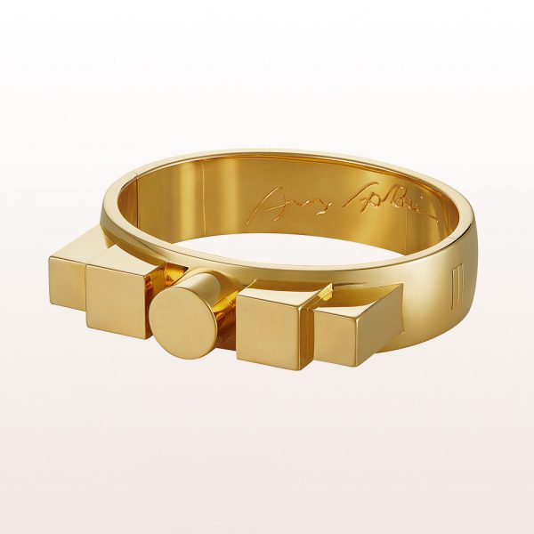 Bangle by artist Hans Hollein in 18kt yellow gold