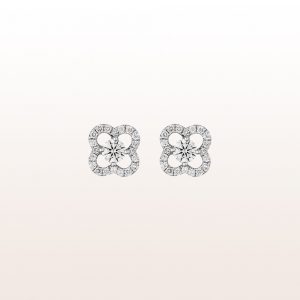 Ear studs with brilliants 0,52ct in 18kt white gold
