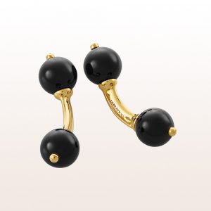 Cufflinks with onyx in 18kt yellow gold