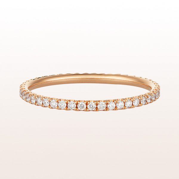 Eternityring with brilliants 0,23ct in 18kt rose gold