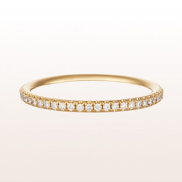 Eternityring with brilliants 0,23ct in 18kt yellow gold