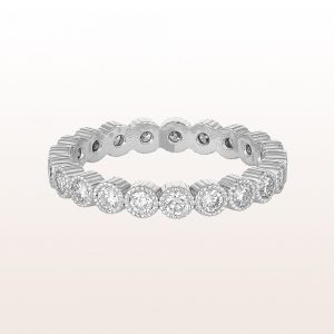 Eternityring with brilliants 0,96ct in 18kt white gold